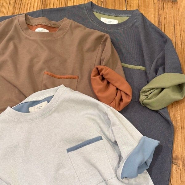 日本 BEAMS 雙層撞色短袖 TEE｜夏季機能百搭款