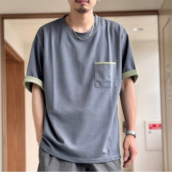 日本 BEAMS 雙層撞色短袖 TEE｜夏季機能百搭款