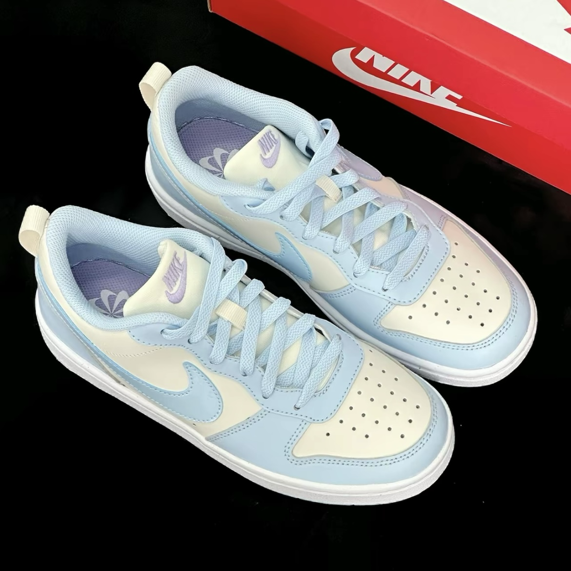 Nike Court Borough Low GS 冰川藍黃 天空藍 米黃 小dunk 休閒鞋