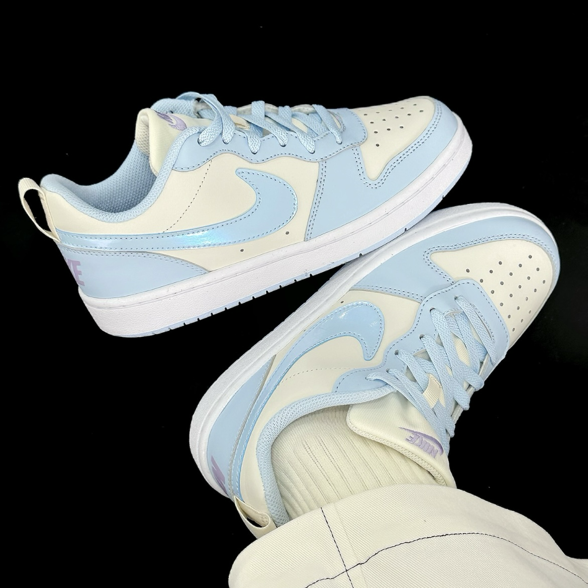 Nike Court Borough Low GS 冰川藍黃 天空藍 米黃 小dunk 休閒鞋