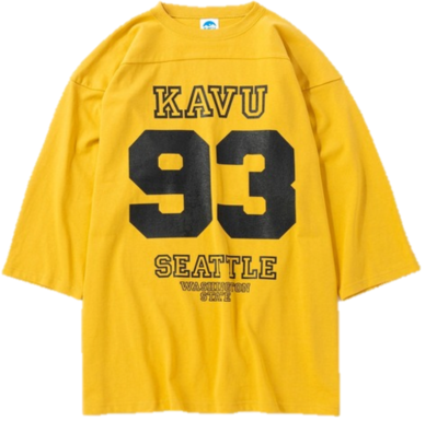 KAVU 日版 FootBall Tee 1 (93) #19822028 ( 056 Yellow )