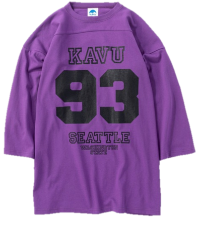 KAVU 日版 FootBall Tee 1 (93) #19822028 ( 054 Purple )