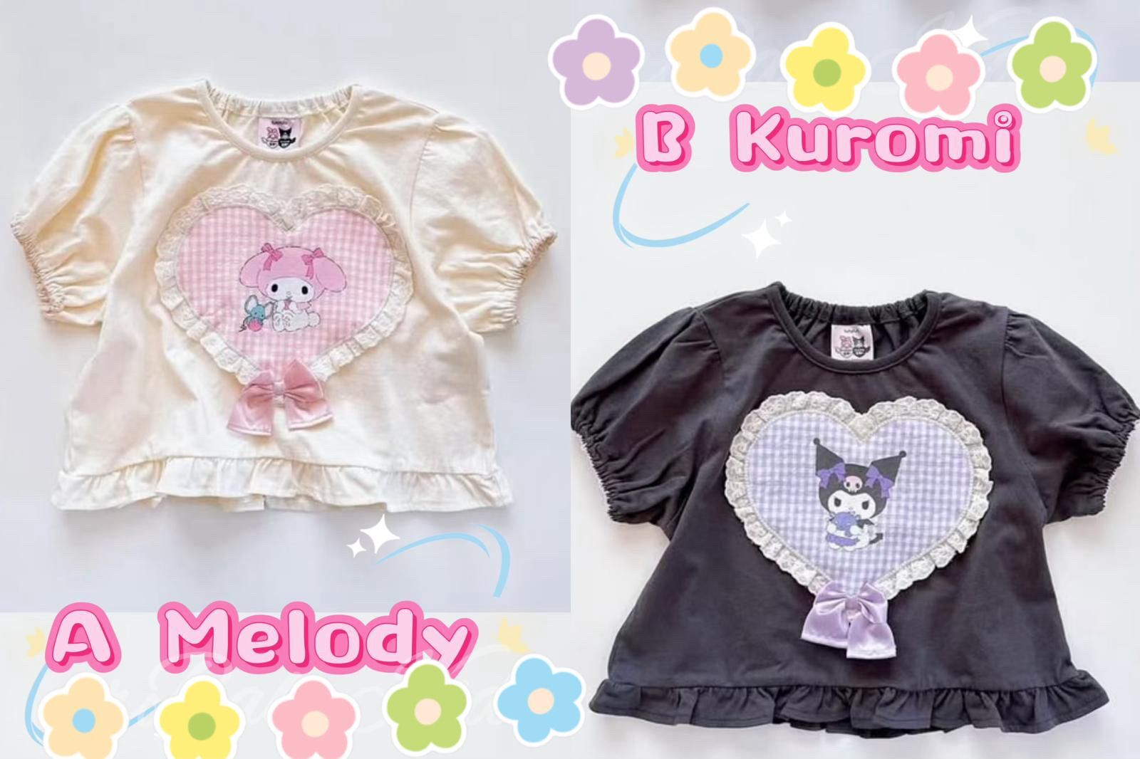 日單 Futa melody&kuromi 聯名系列 短袖