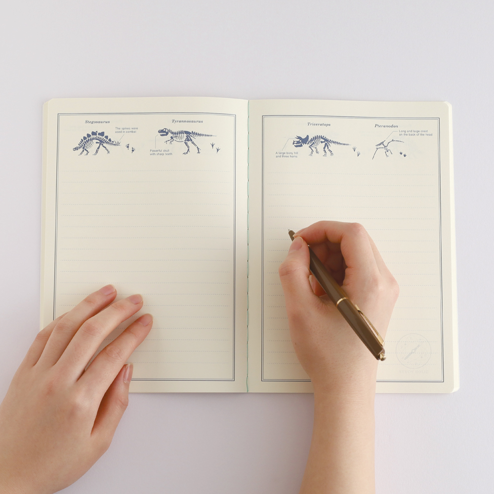 恐龍 古生物學圖鑑 A5線裝筆記本 ｜日本STUDY HOLIC
