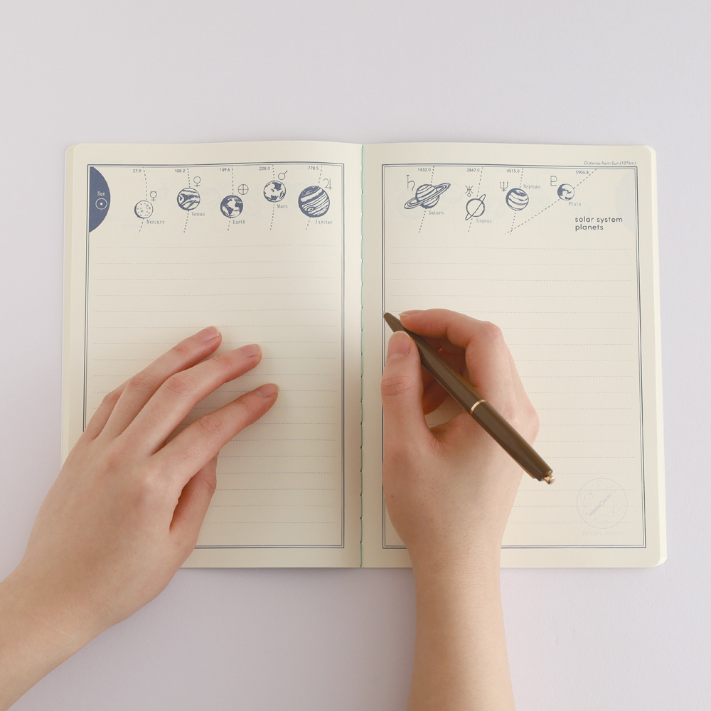 行星科學圖鑑 A5線裝筆記本 ｜日本STUDY HOLIC
