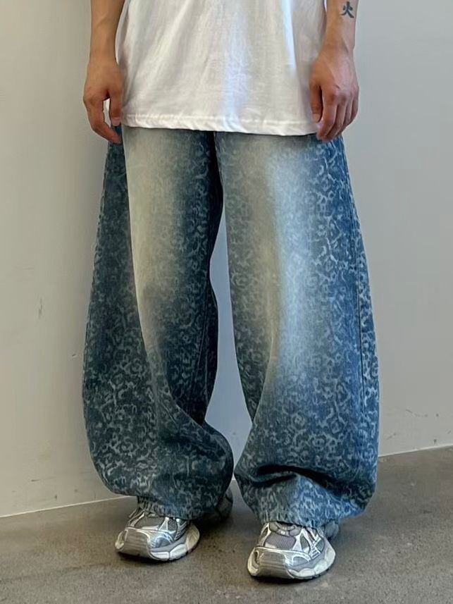 牛仔亂紋彎刀褲 PULSE-158J