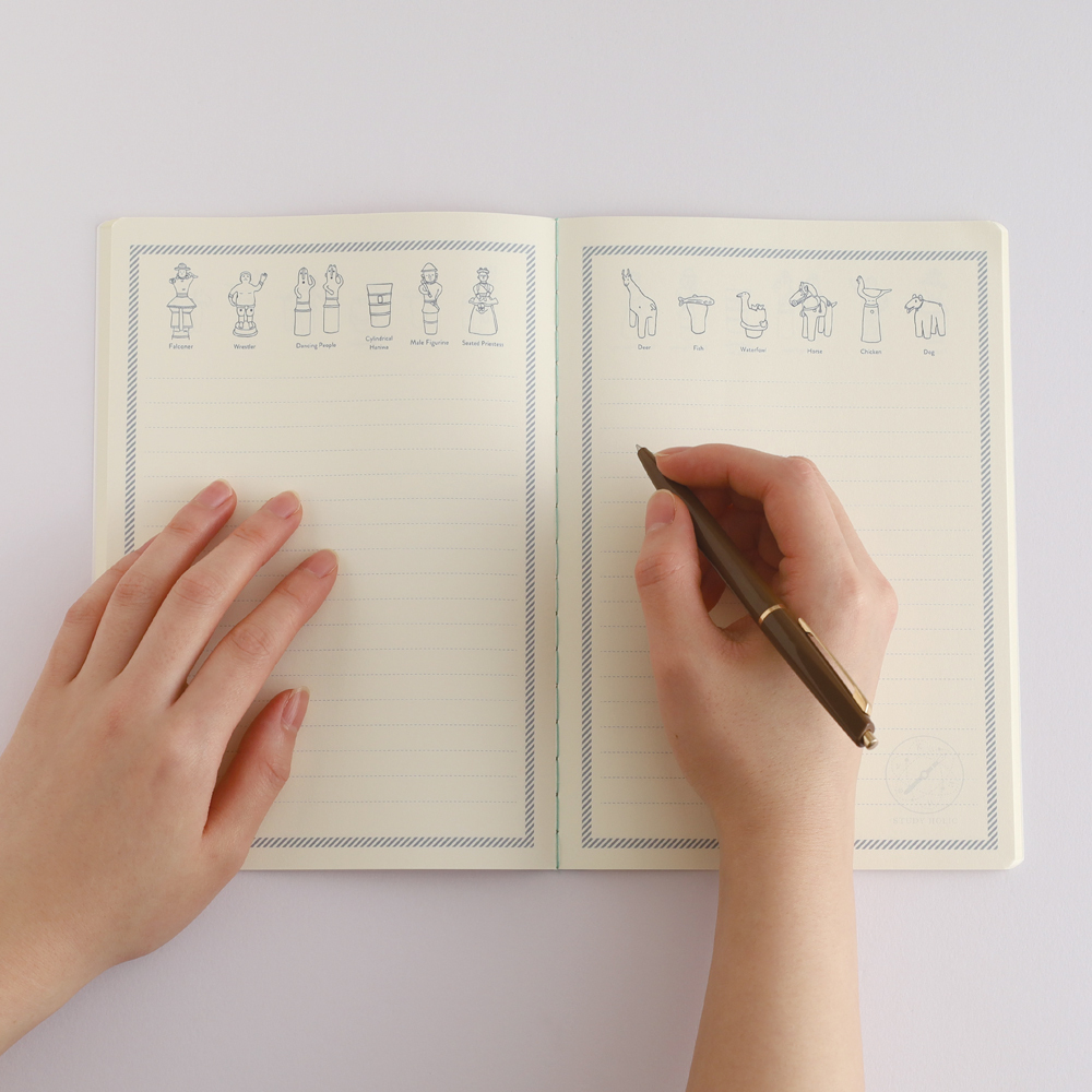 土偶 考古學圖鑑 A5線裝筆記本 ｜日本STUDY HOLIC