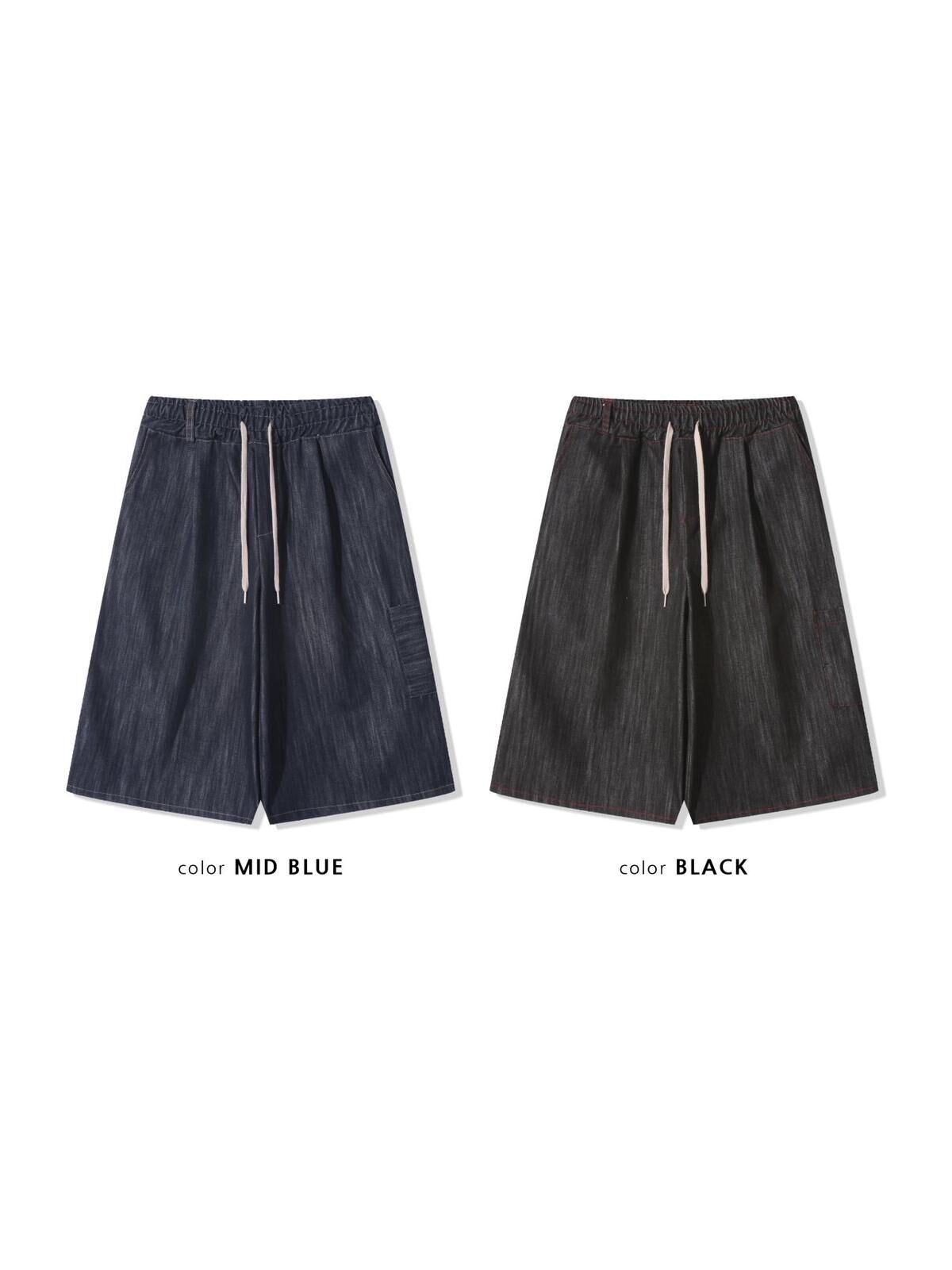 淨色暗紋短褲 ENOC-038P