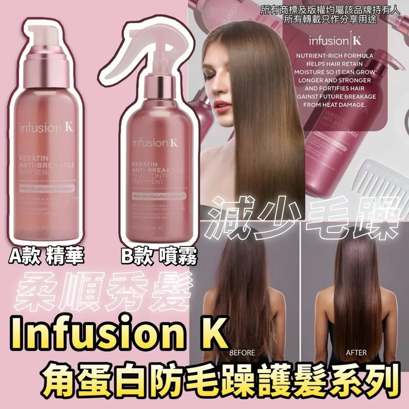 【預購】Infusion K G072910 角蛋白防毛躁護髮系列