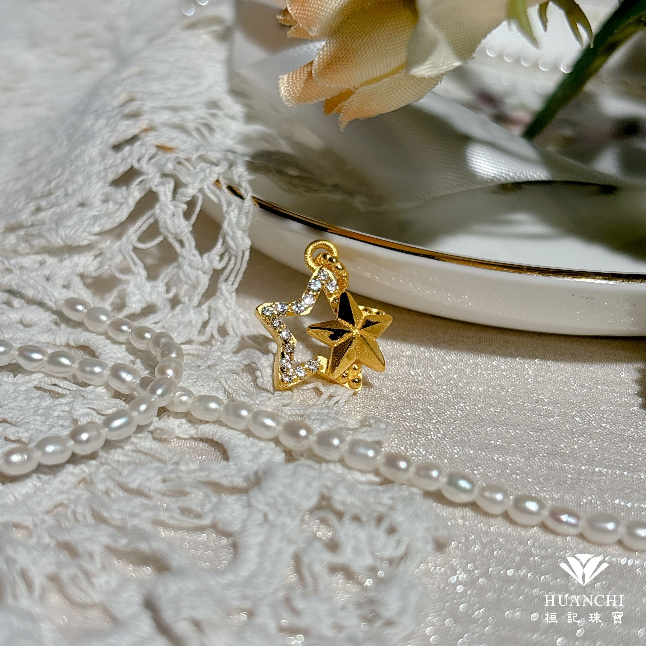 璀璨星河 黃金墜子