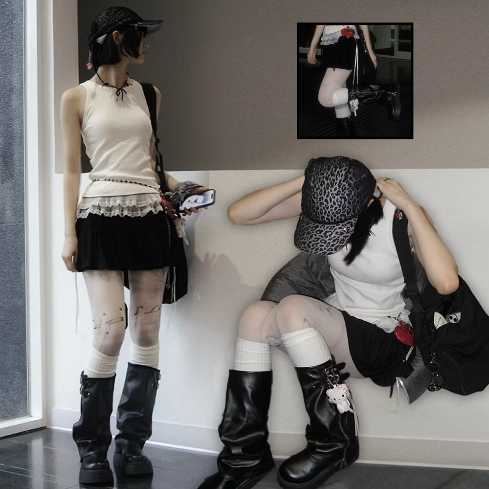 抽繩褶皺迷你裙