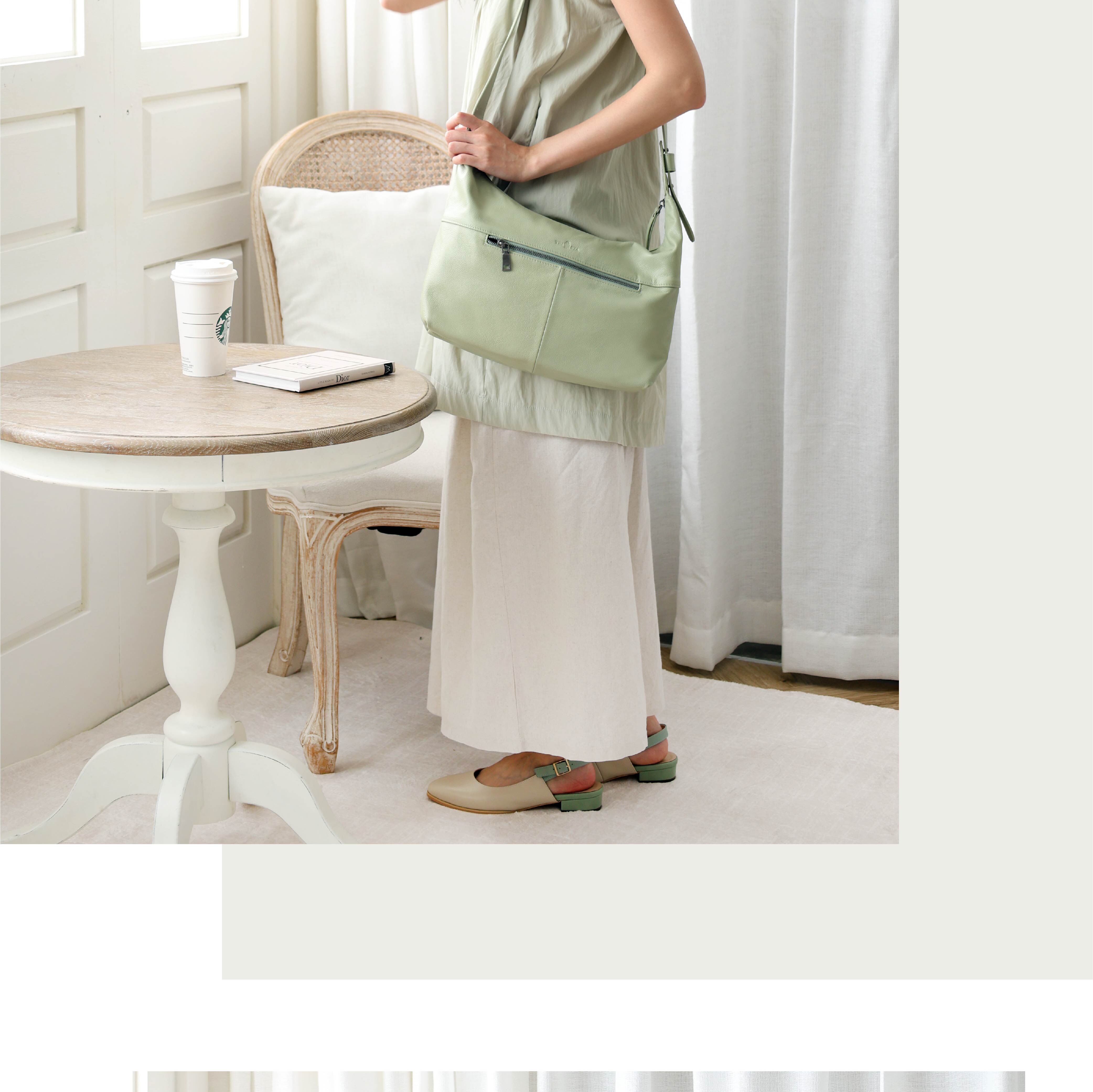 青草綠/象牙灰溫潤宜人,提升整體氣質