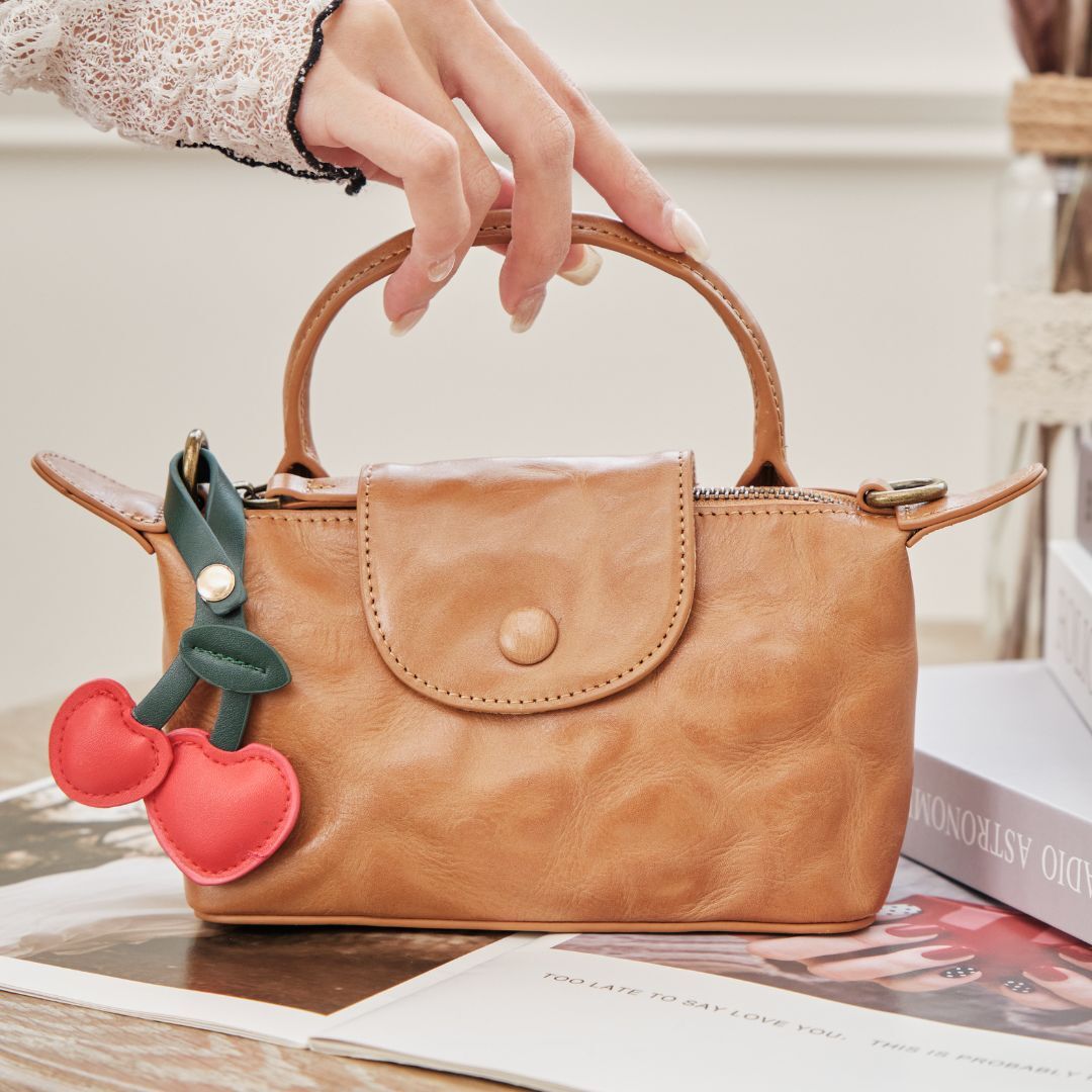 蠟味 MINI水餃包(真皮女包/肩背手提/輕便出門)