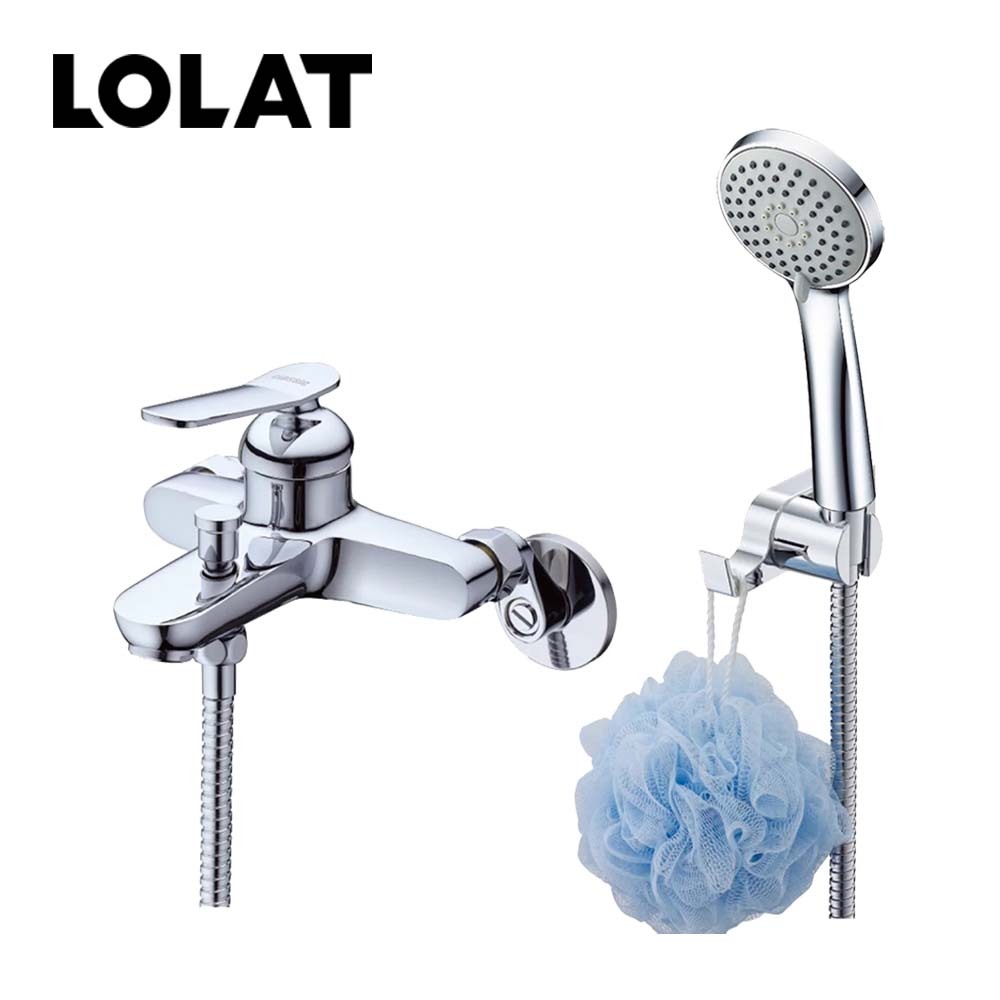 LOLAT無鉛單槍淋浴水龍頭組-鉻色SNN1256H-LF
