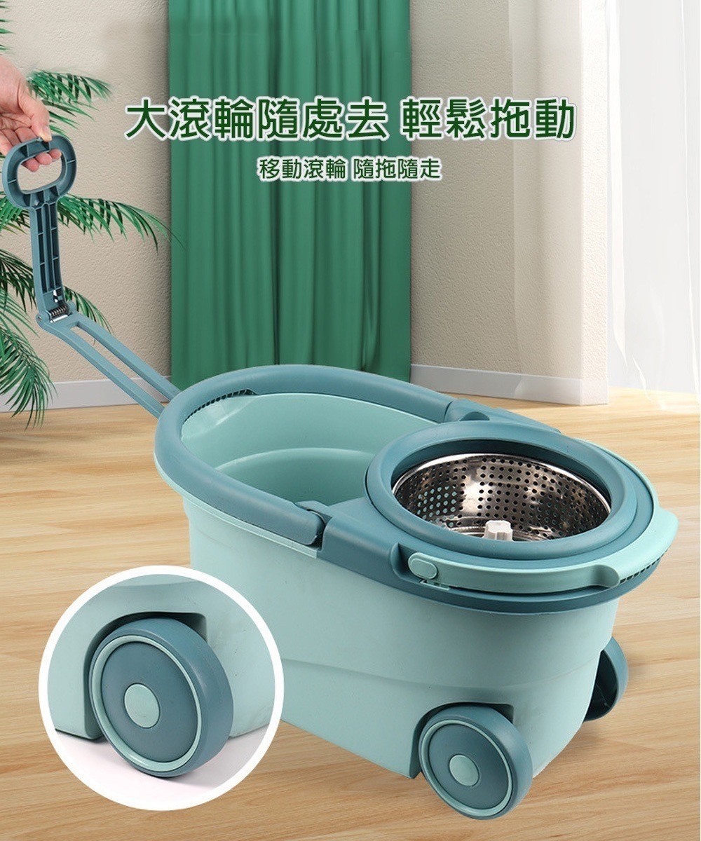 🧼【丹露｜雙驅動手拉拖把組】-0364