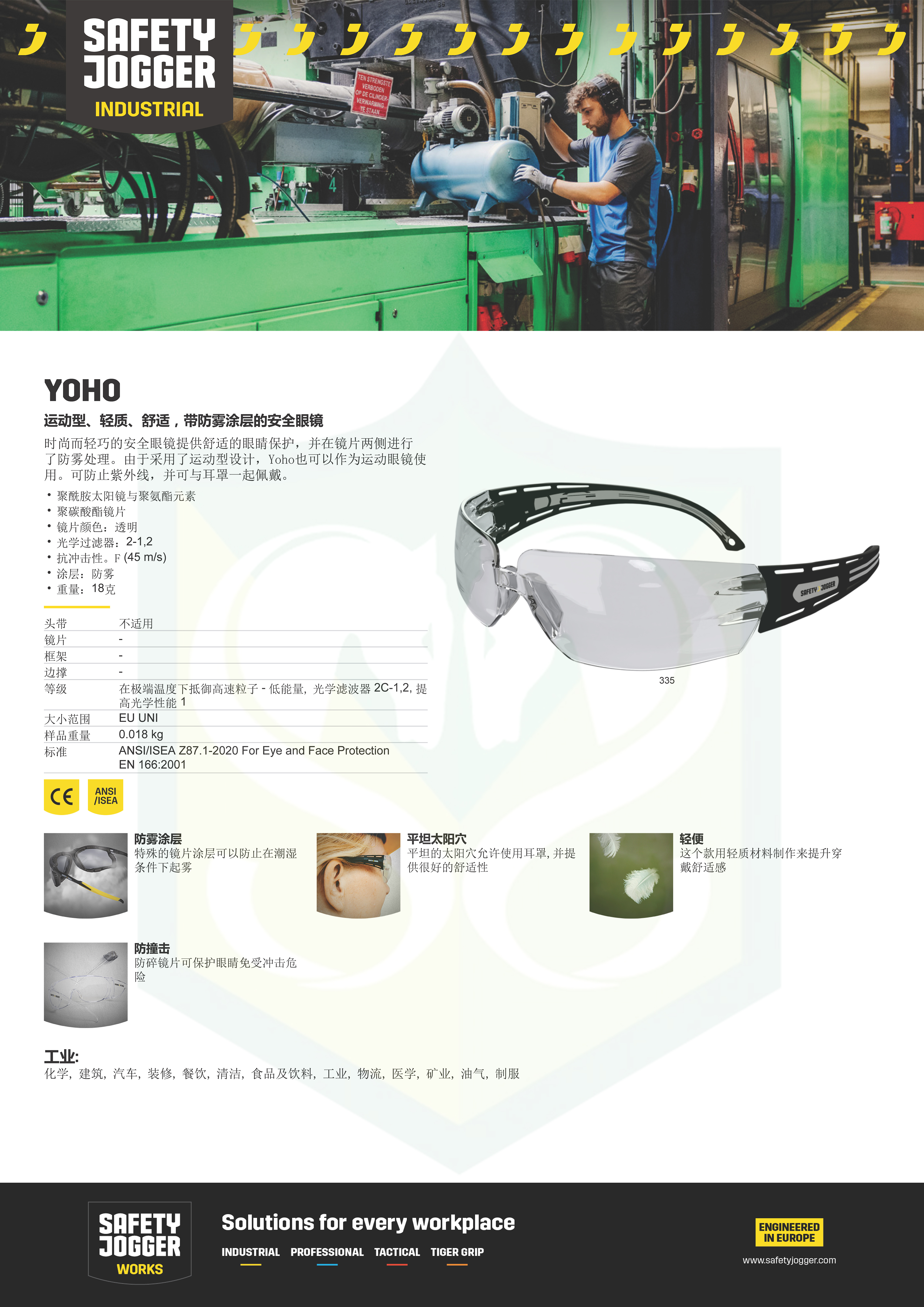 Safety Jogger YOHO 安全眼鏡