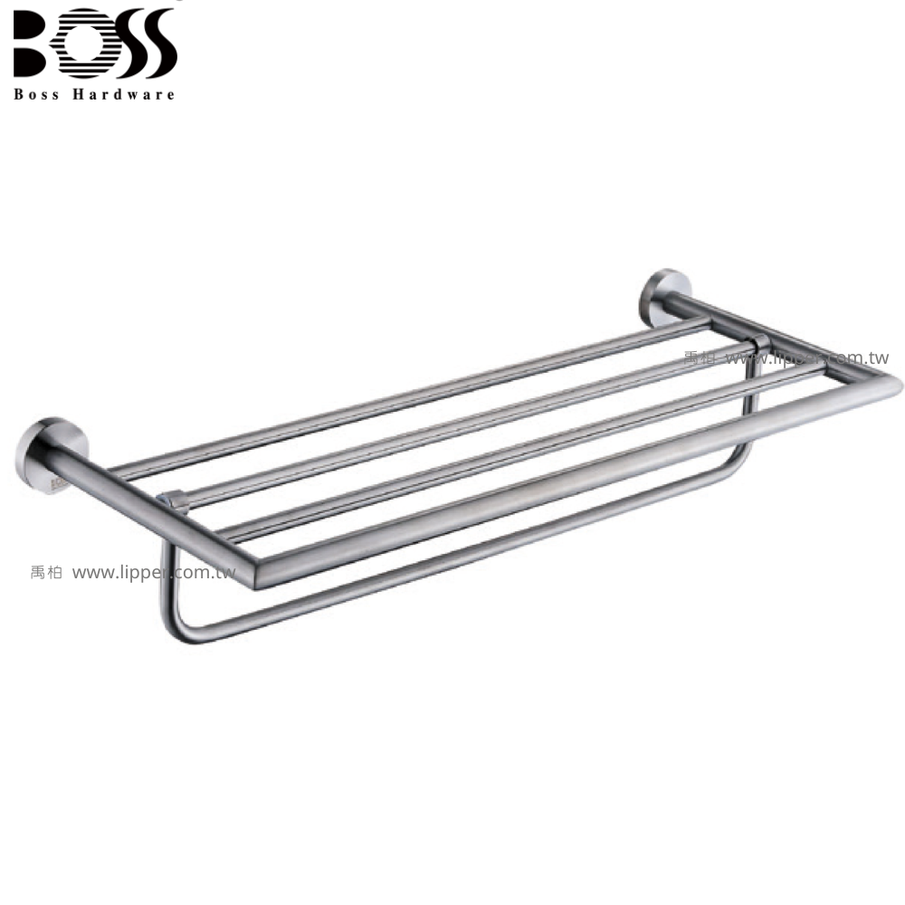 BOSS 不銹鋼雙層毛巾架 (槍灰色) 60cm 24010