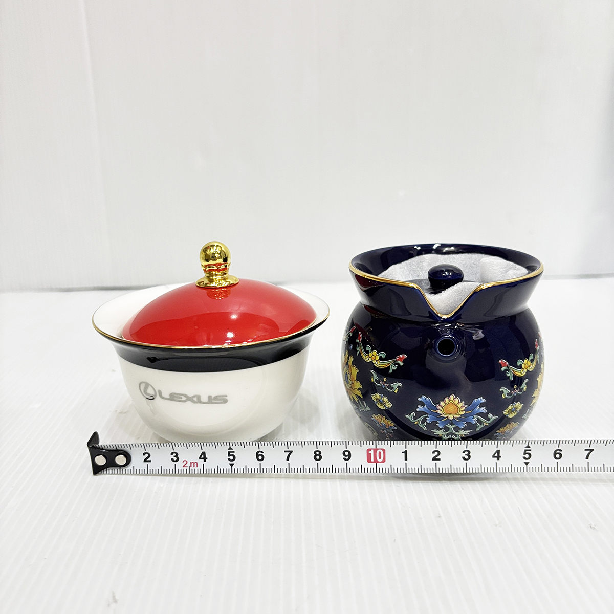 【新品未使用】我是乾隆・茶器 故宮神話-我是乾隆-天子之寶-團花黃-小乾隆茶器(1壺1杯) - 小