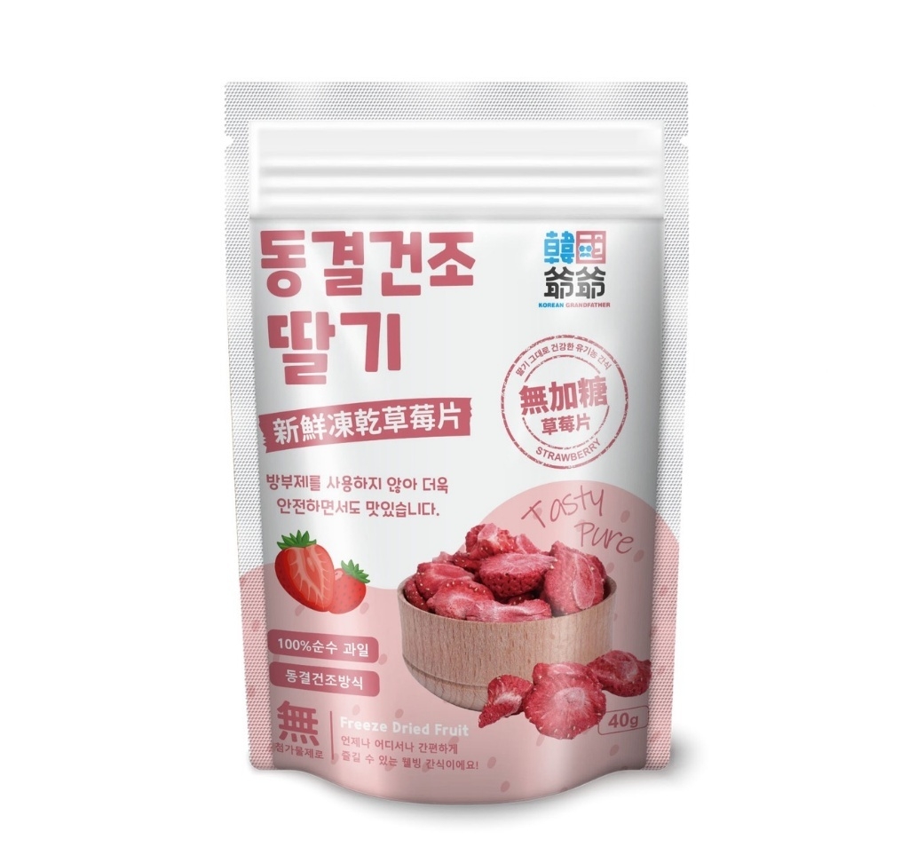 韓國爺爺🍓新鮮凍乾草莓片(無加糖) 40g