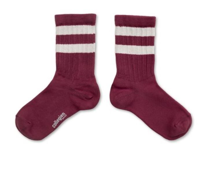 COLLEGIEN 羅紋運動短襪 Nico  -Raisin Rose葡萄玫瑰