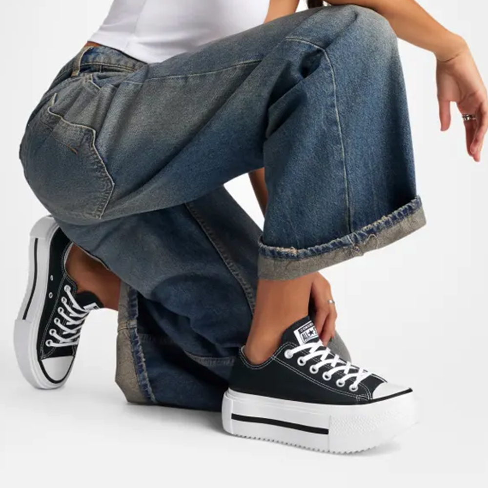 Converse Ctas Lift Double Stack Ox 男鞋 女鞋 黑色 厚底 休閒鞋 A15490C