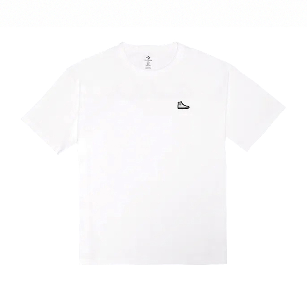 Converse Jersey Tee White 男款 米白色 穿搭 休閒 小鞋標 短袖 MCH689-001