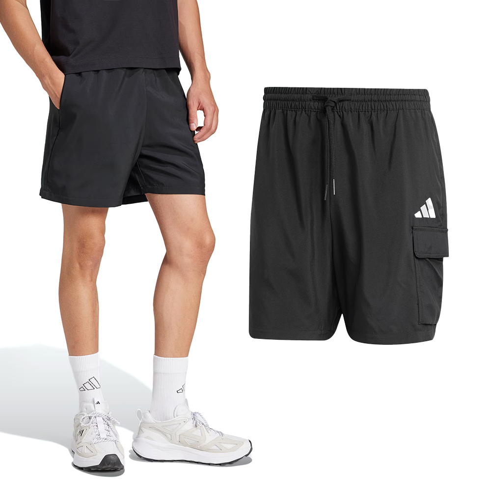 Adidas M Cargo Chelsea 男款 黑色 口袋 休閒 運動 短褲 JF3530