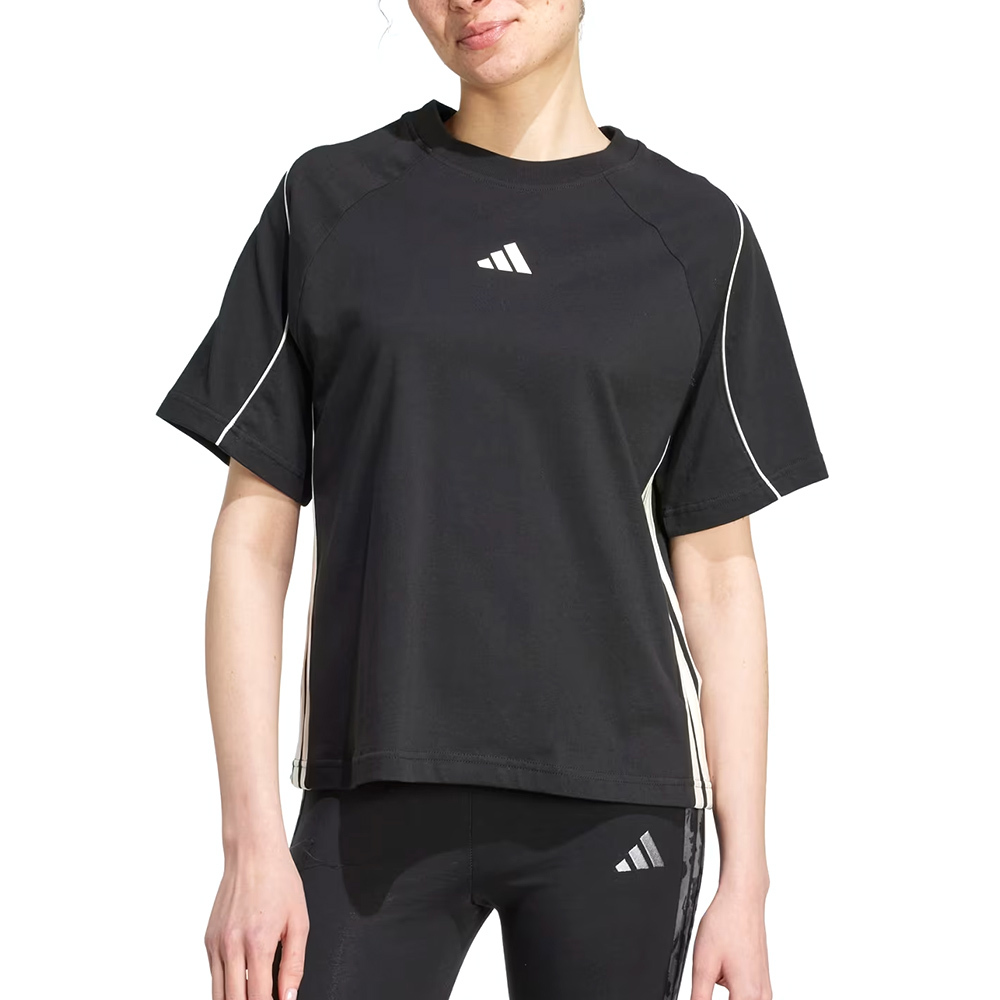 Adidas W Stadium Tee 女款 黑色 寬鬆 訓練 運動 休閒 短袖 JV7009
