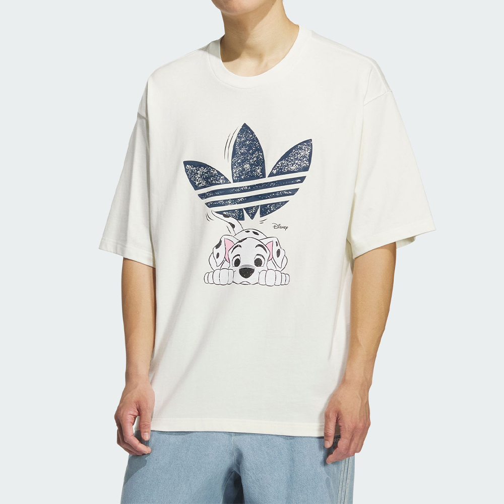 Adidas M Gfx Tee 男款 白色 寬鬆 迪士尼 101忠狗 圖案 休閒 短袖 KG6683