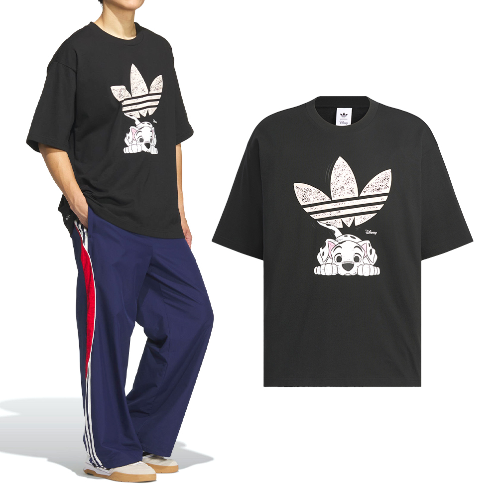 Adidas M Gfx Tee 男款 黑色 寬鬆 迪士尼 101忠狗 圖案 休閒 短袖KG6684