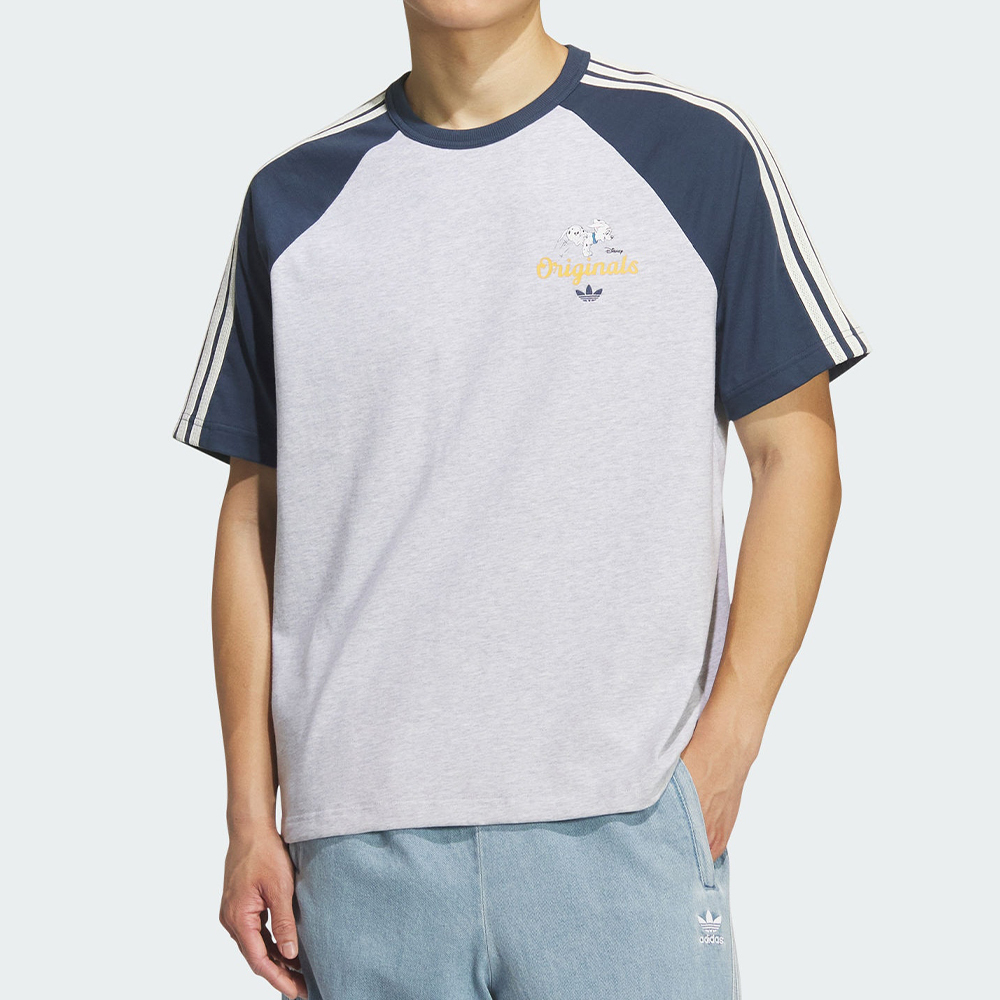 Adidas U Raglan Tee 男款 女款 灰藍色 中性 寬鬆 迪士尼 101忠狗 休閒 短袖 KG6685