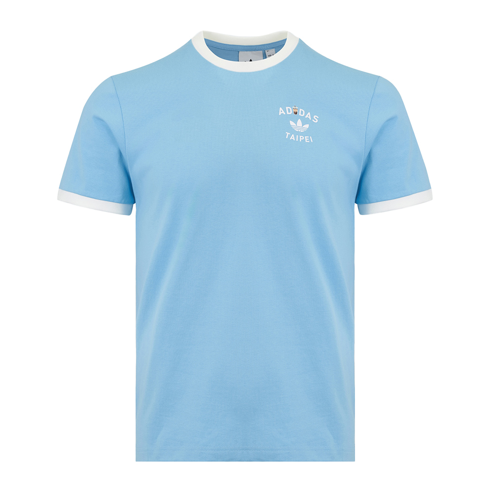 Adidas Tpe City Tee 男款 天空藍色 三葉草 台北 限定 珍珠奶茶 T恤 休閒 短袖 KR1711
