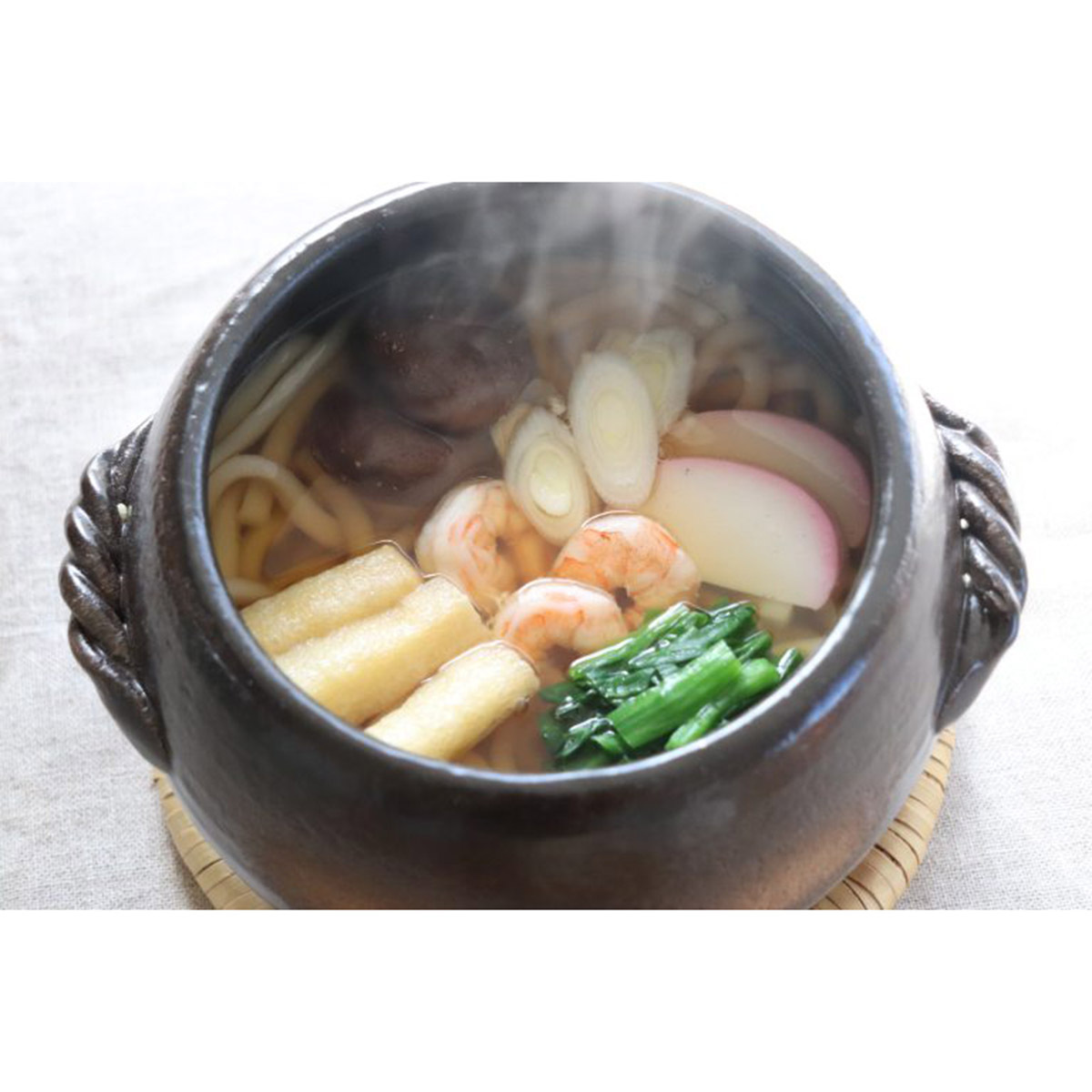 日本 萬古焼 三鈴陶器 砂鍋飯煲 灰釉 (小) -02063