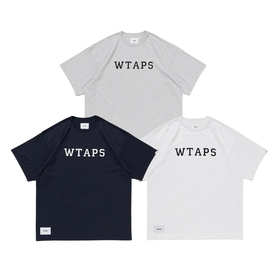 Wtaps Academy / 01 / Ss / Ctpl 灰 / 海軍藍 / 白色 Logo 短袖 251ATDT-CSM19