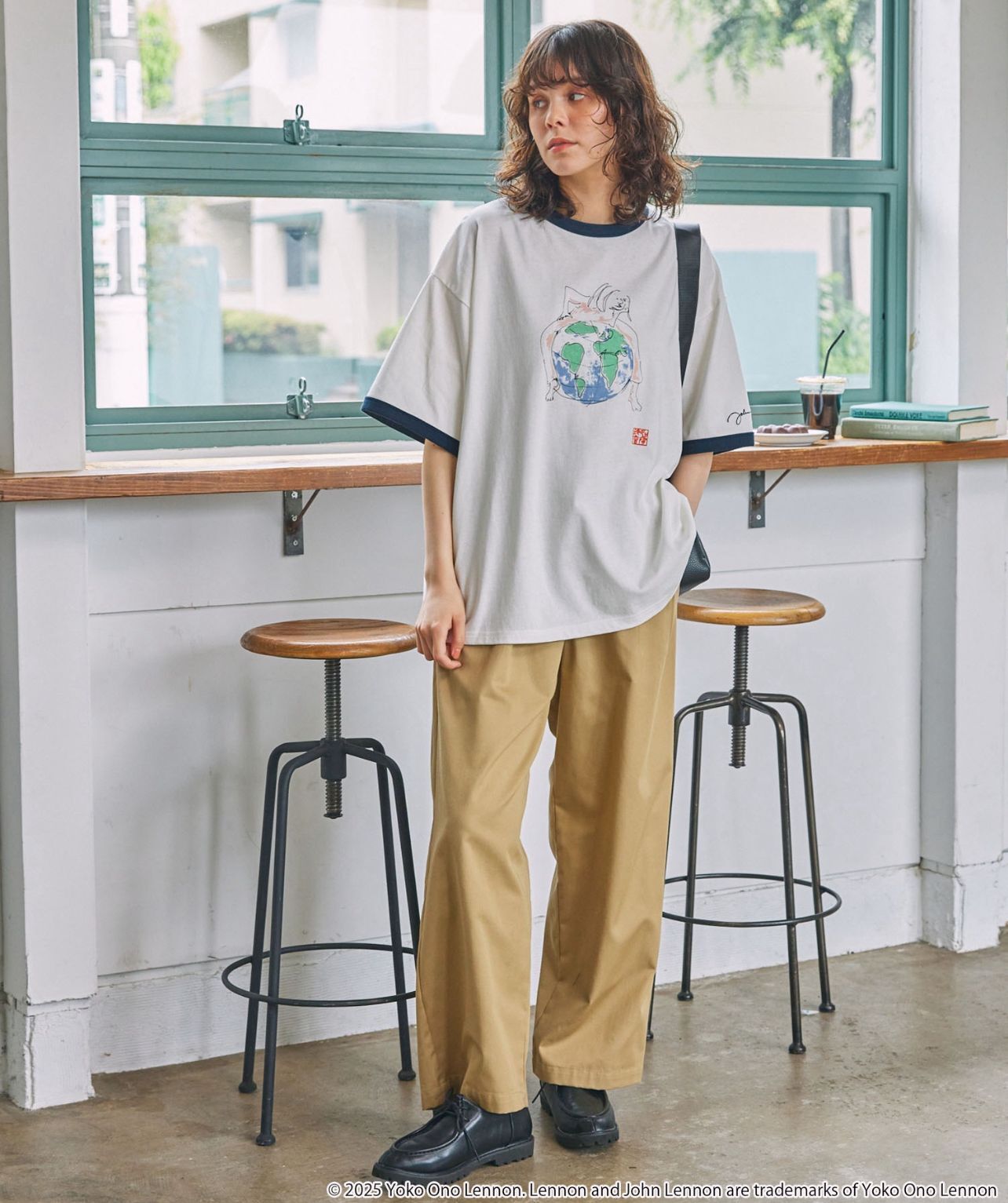 【預購】JN073001 MONO-MART LADY'S 圖案印花短袖上衣(free size)