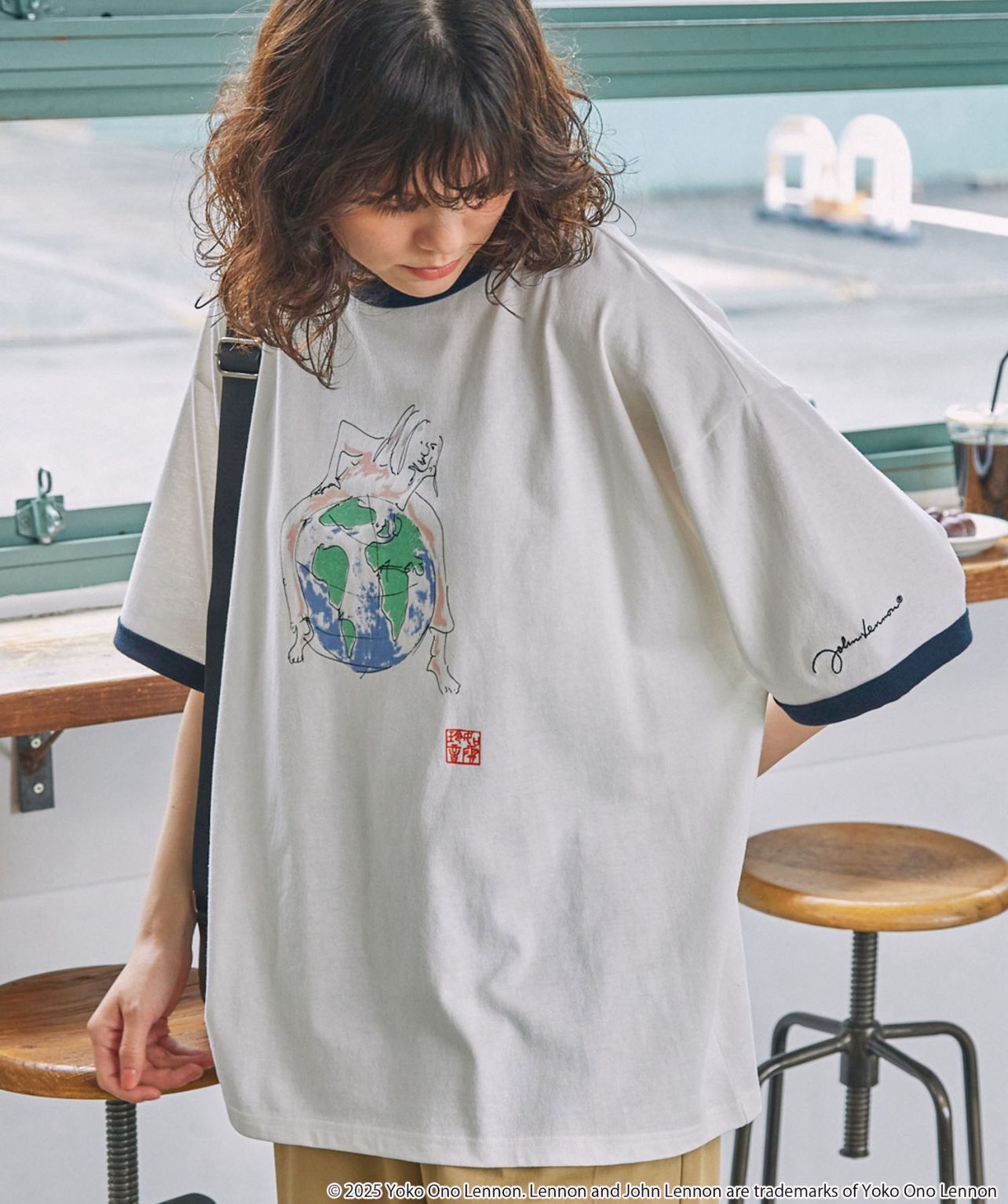 【預購】JN073001 MONO-MART LADY'S 圖案印花短袖上衣(free size)