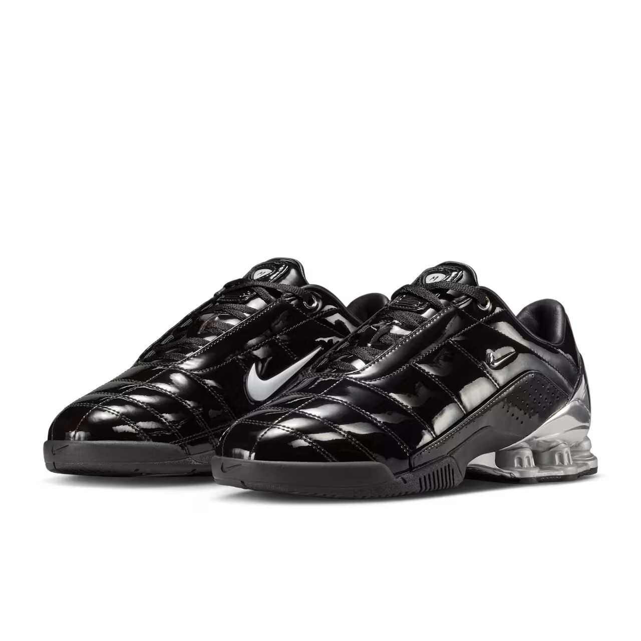 W Nike Total 90 Secutor Shox Magia Metallic Silver 黑銀色 漆皮 IM9326-001