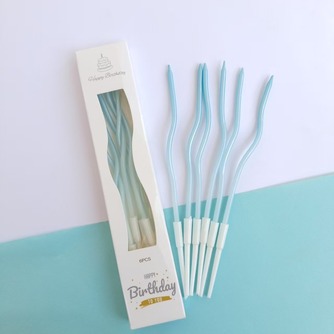 蠟燭系列丨螺紋彎曲蠟燭-4色