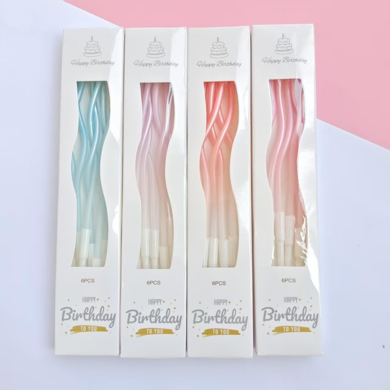 蠟燭系列丨螺紋彎曲蠟燭-4色