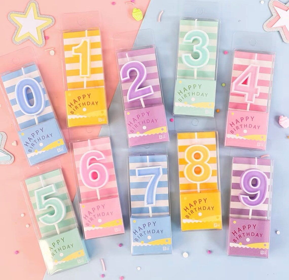 蠟燭系列丨彩色數字蠟燭-5色