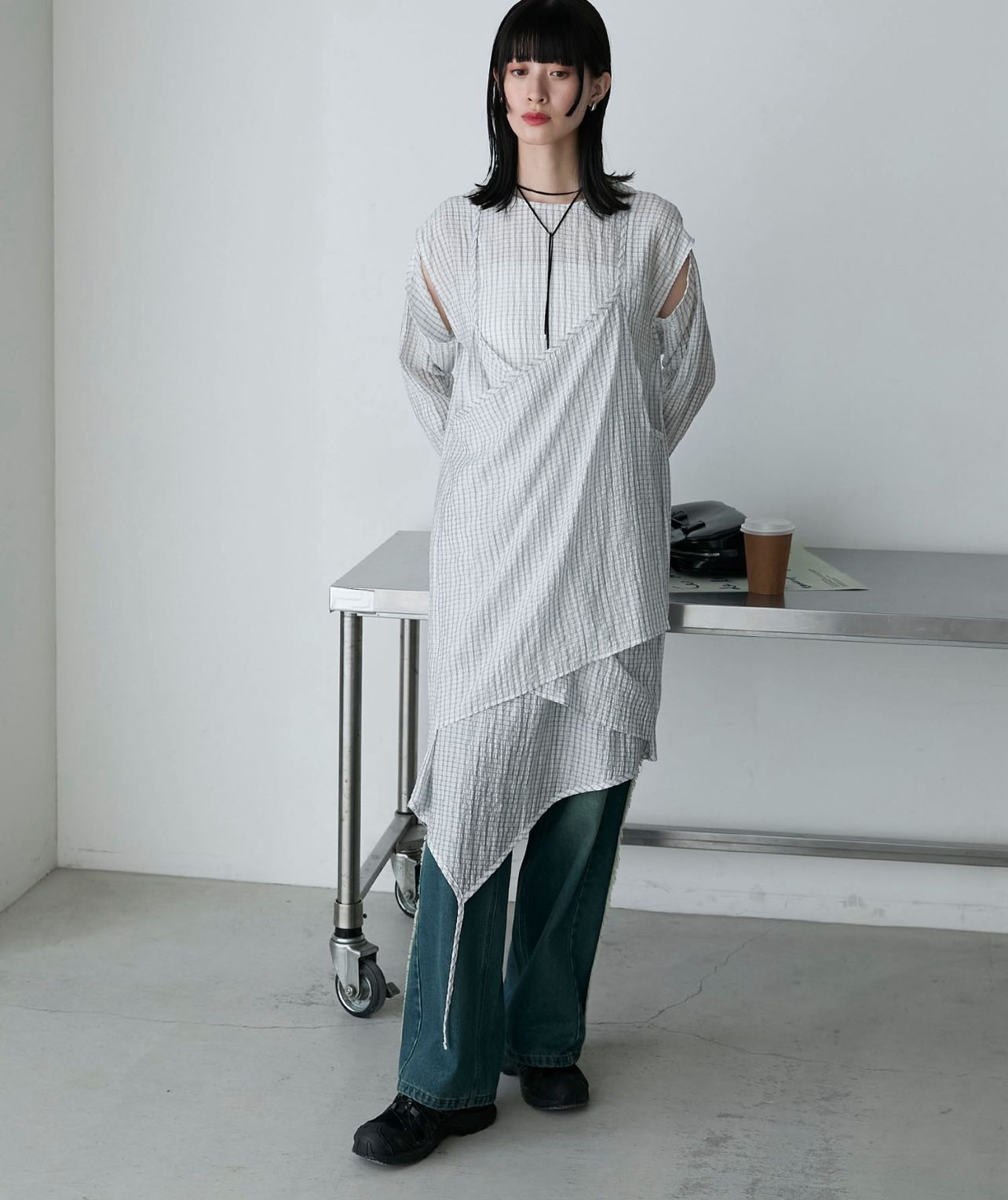 【預購】JN073003 forksy. 多種穿法不對稱連身裙(free size)