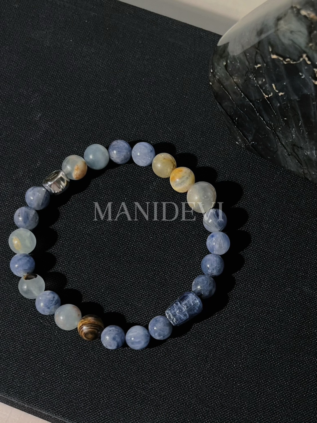 藍晶島嶼貔貅手環