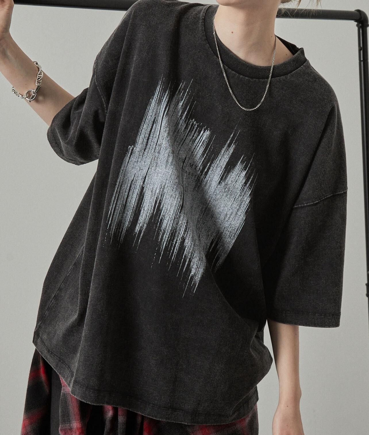 【預購】JN073006 Alfred Alex 復古雪花水洗短袖上衣