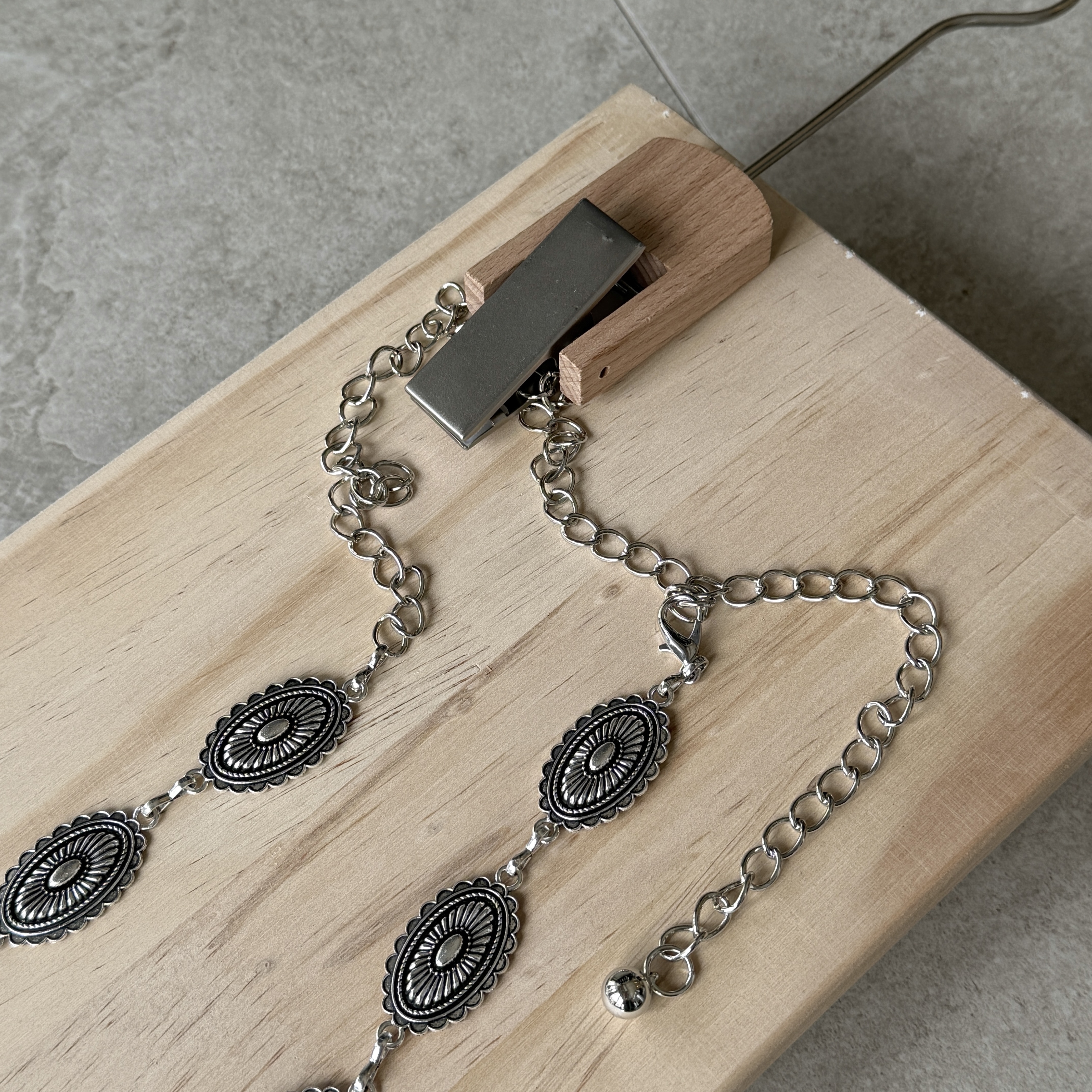 有點故事的銀圈腰鏈