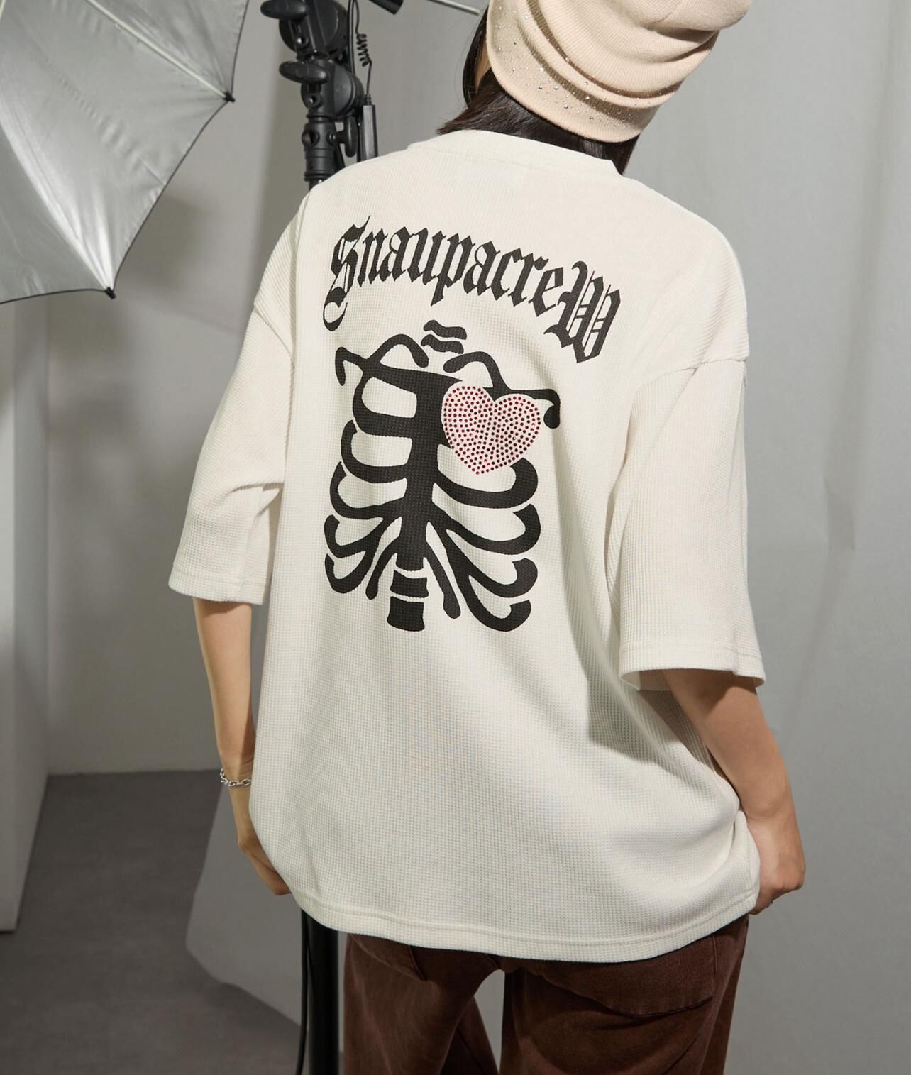 【預購】JN073008 Snap club 圖案短袖上衣