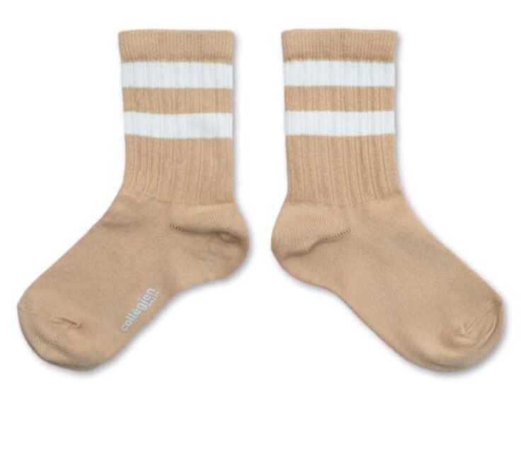 COLLEGIEN 羅紋運動短襪 Nico  -Sable沙色