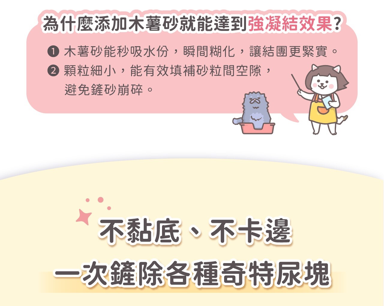 超凝小姐 | 0碎塊超凝結混合貓砂-忘憂森林香 2.4kg (單包賣場)