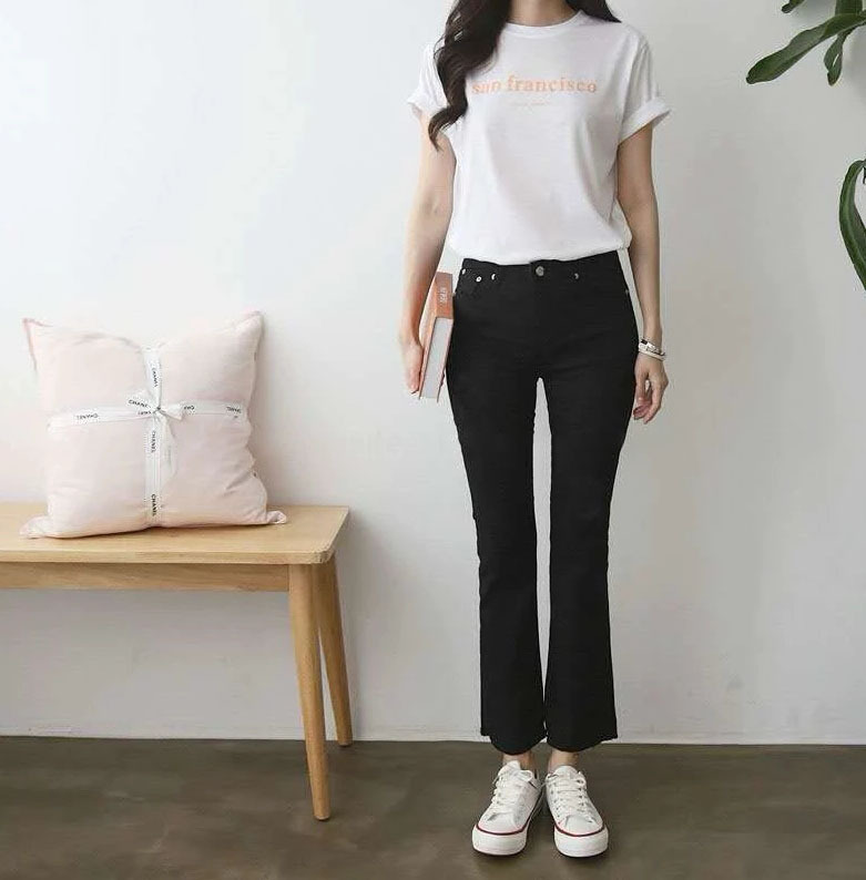 春夏新款/彈性九分喇叭褲 MANIFEST正韓🇰🇷