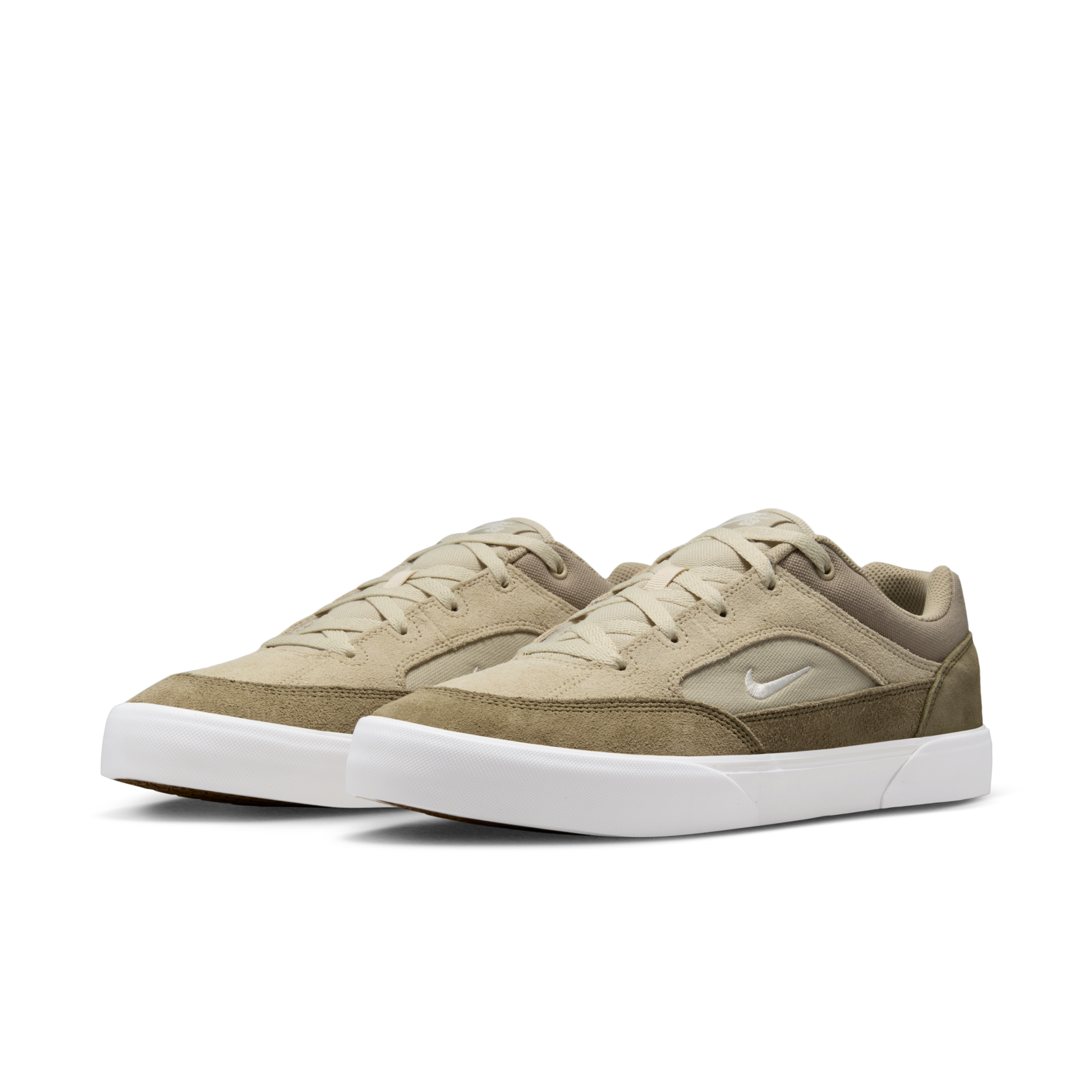 男鞋 NIKE SB MALOR 卡其橄欖綠 小勾 復古 麂皮 帆布 休閒 滑板鞋【FV6064-201】