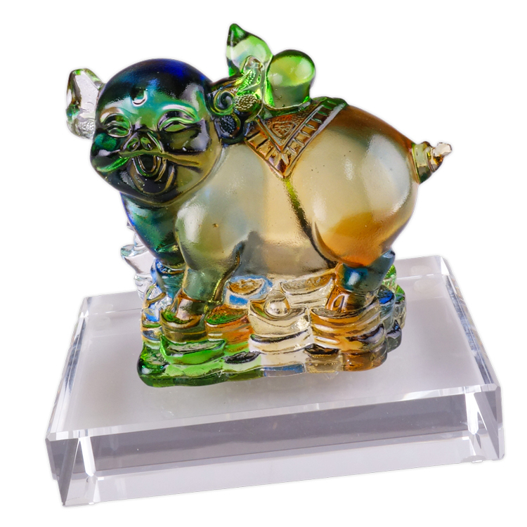 鹿港窯禮品館|福祿豬 琉璃擺飾 傳承文化的璀璨藝術與吉祥祝福